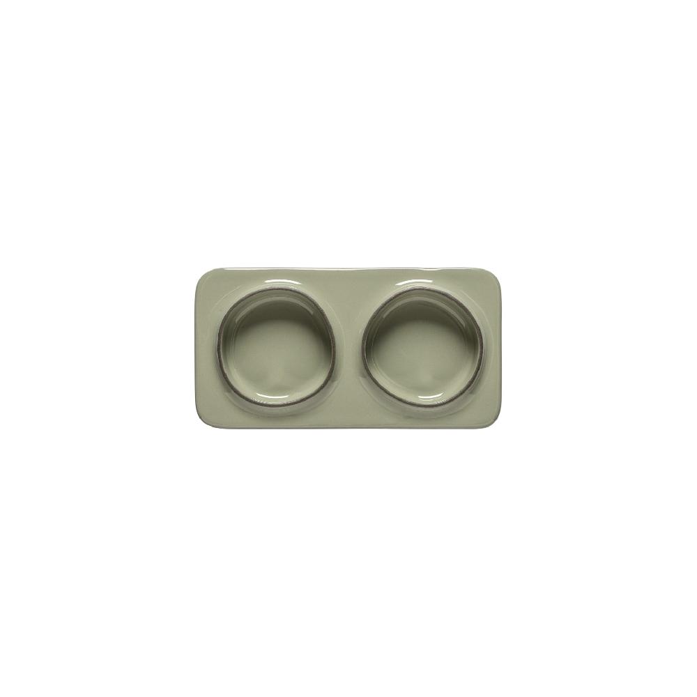 costa nova 2-Section Rectangular Tray Âmbar