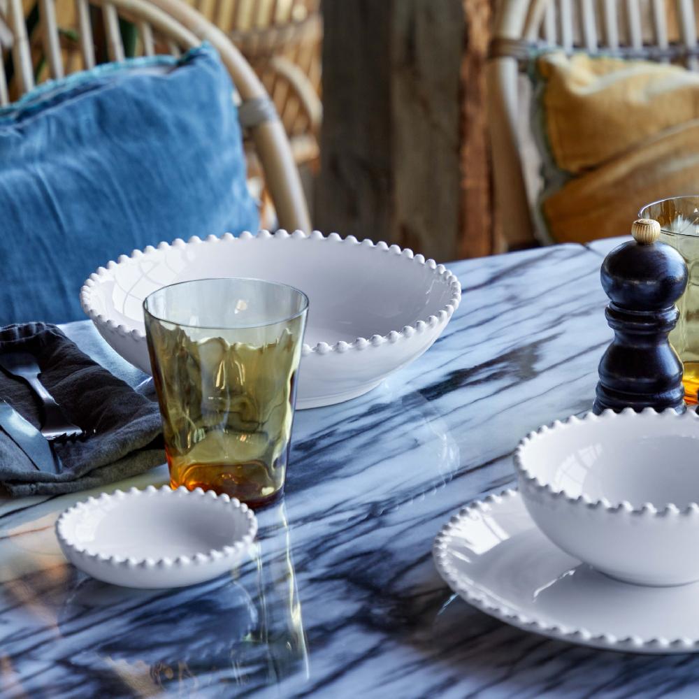 Costa Nova 30-piece Dinnerware Set With Bowl Pearl