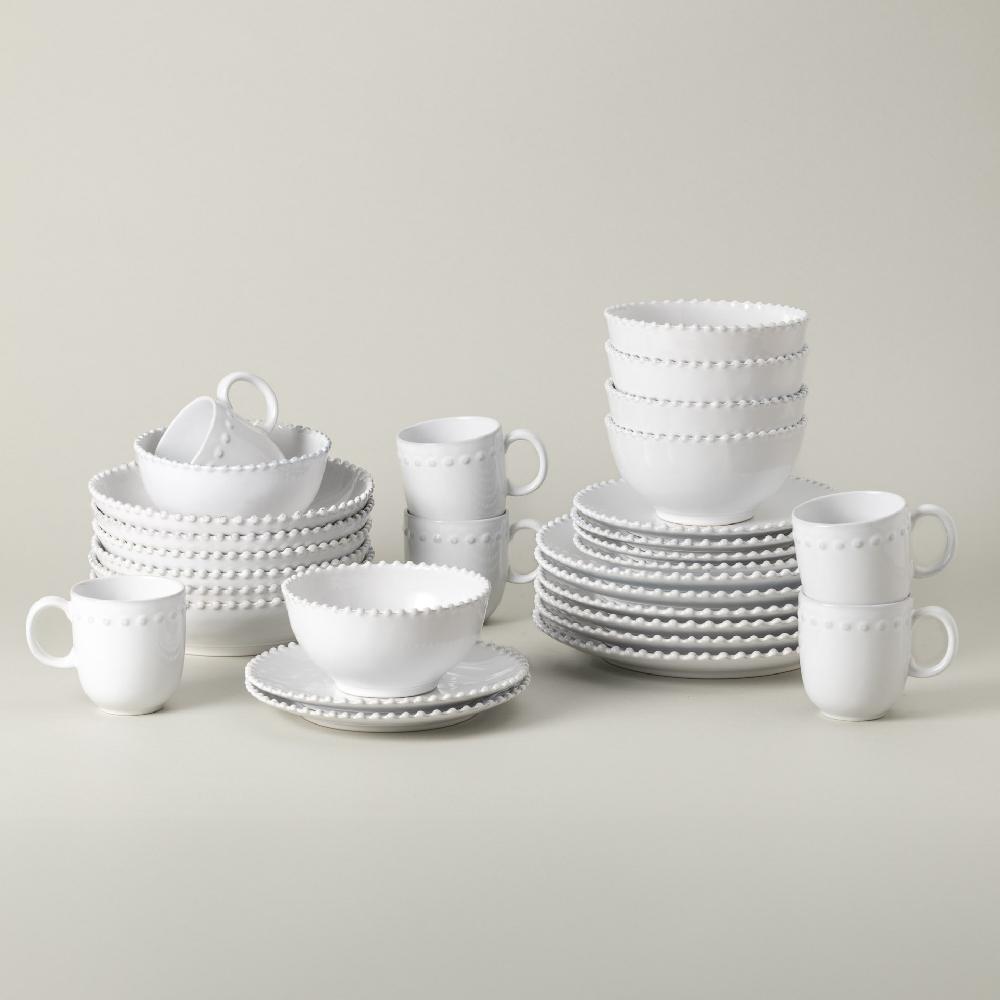 costa nova 30-piece Dinnerware Set with Bowl Pearl