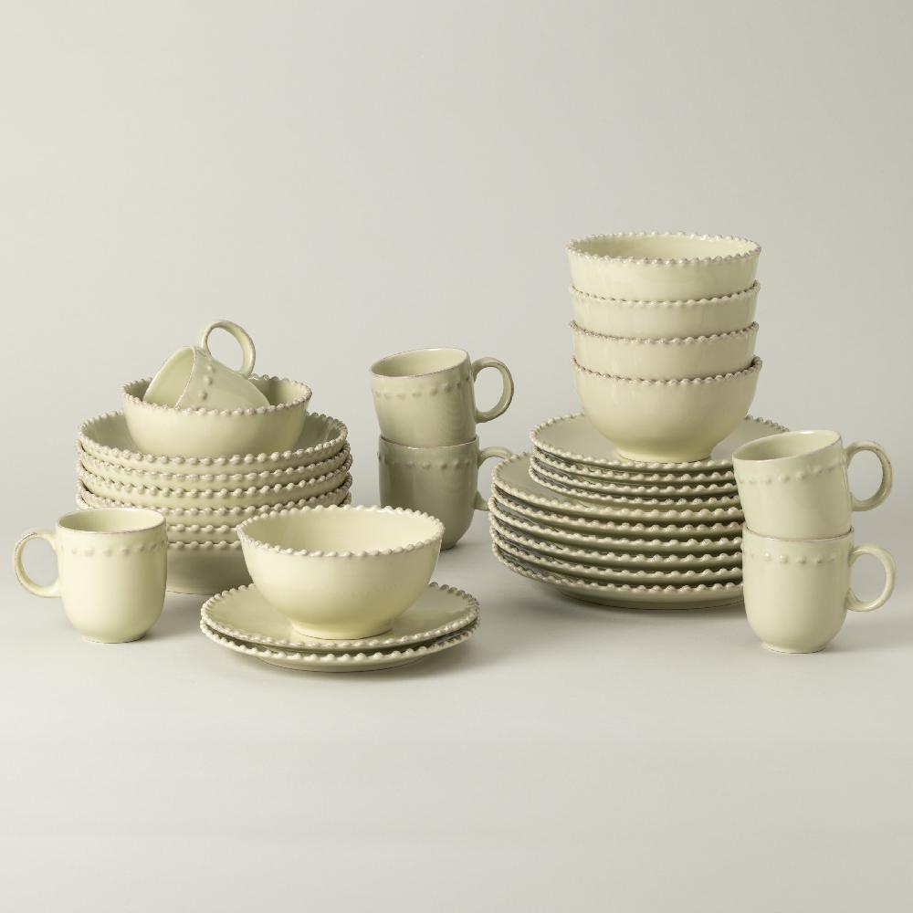 costa nova 30-piece Dinnerware Set with Mug Pearl
