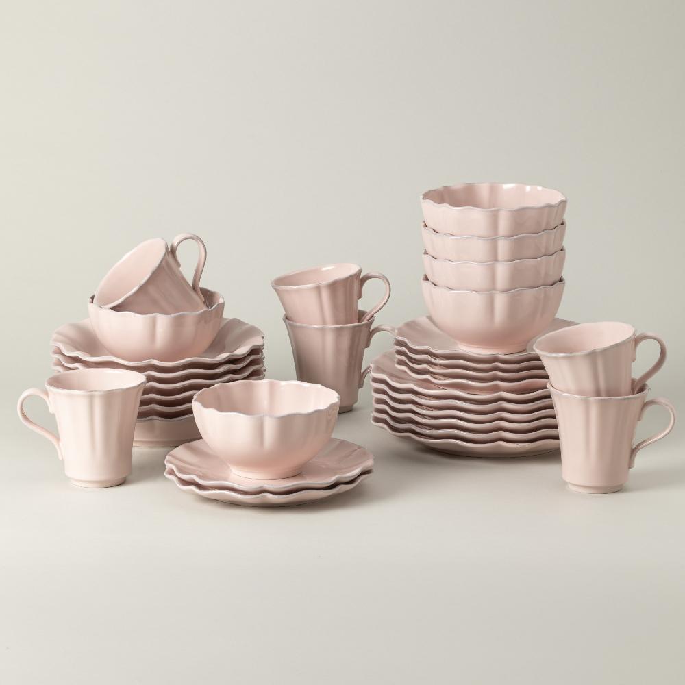 Costa Nova 30-piece Dinnerware Set With Mug Rosa