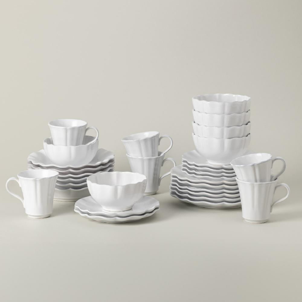costa nova 30-piece Dinnerware Set with Mug Rosa