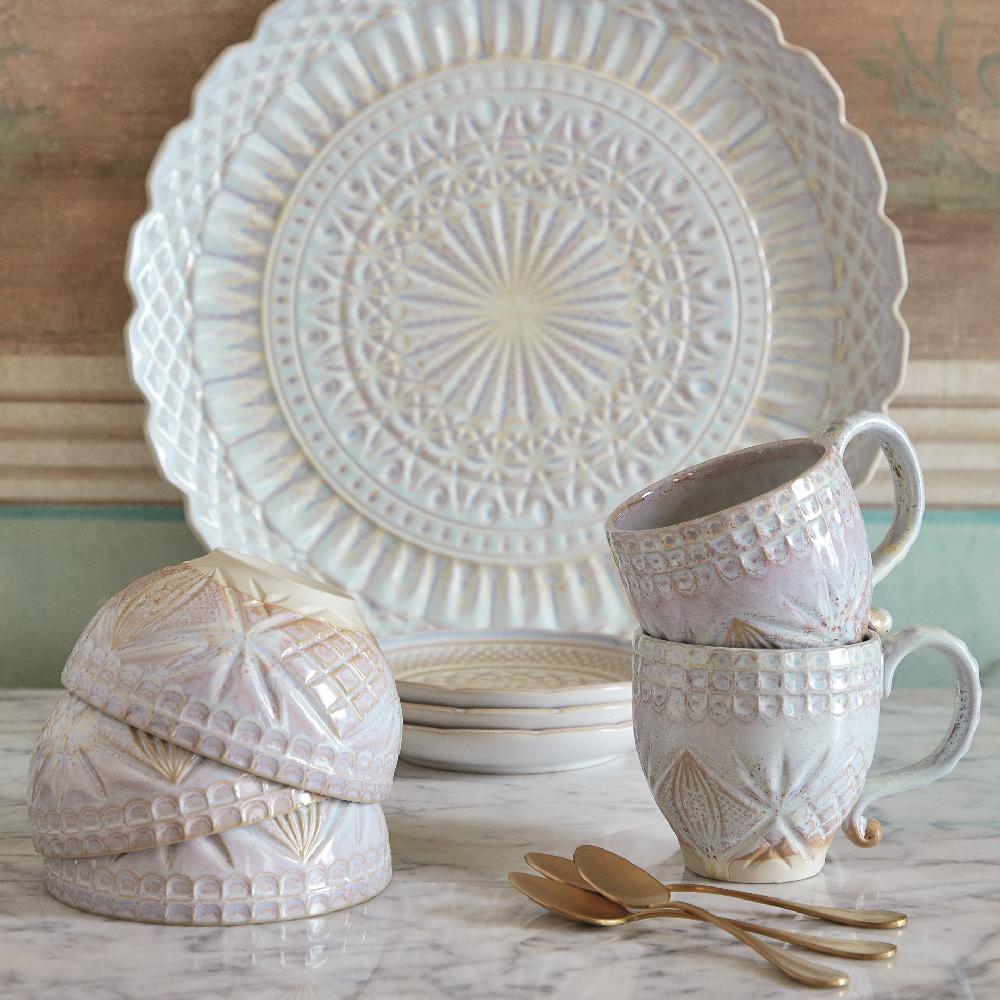 Costa Nova 4-piece Dinnerware Set Cristal Cristal