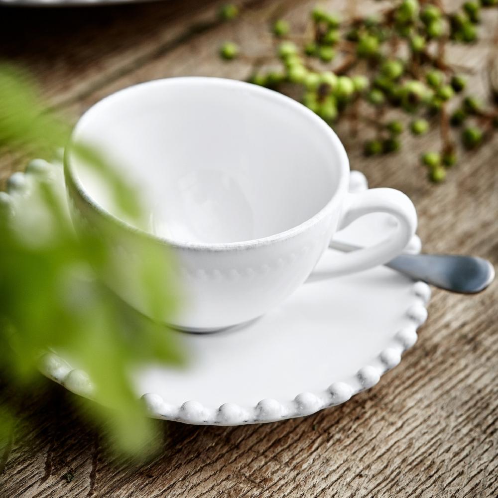 costa nova Coffee Cup and Saucer Pearl