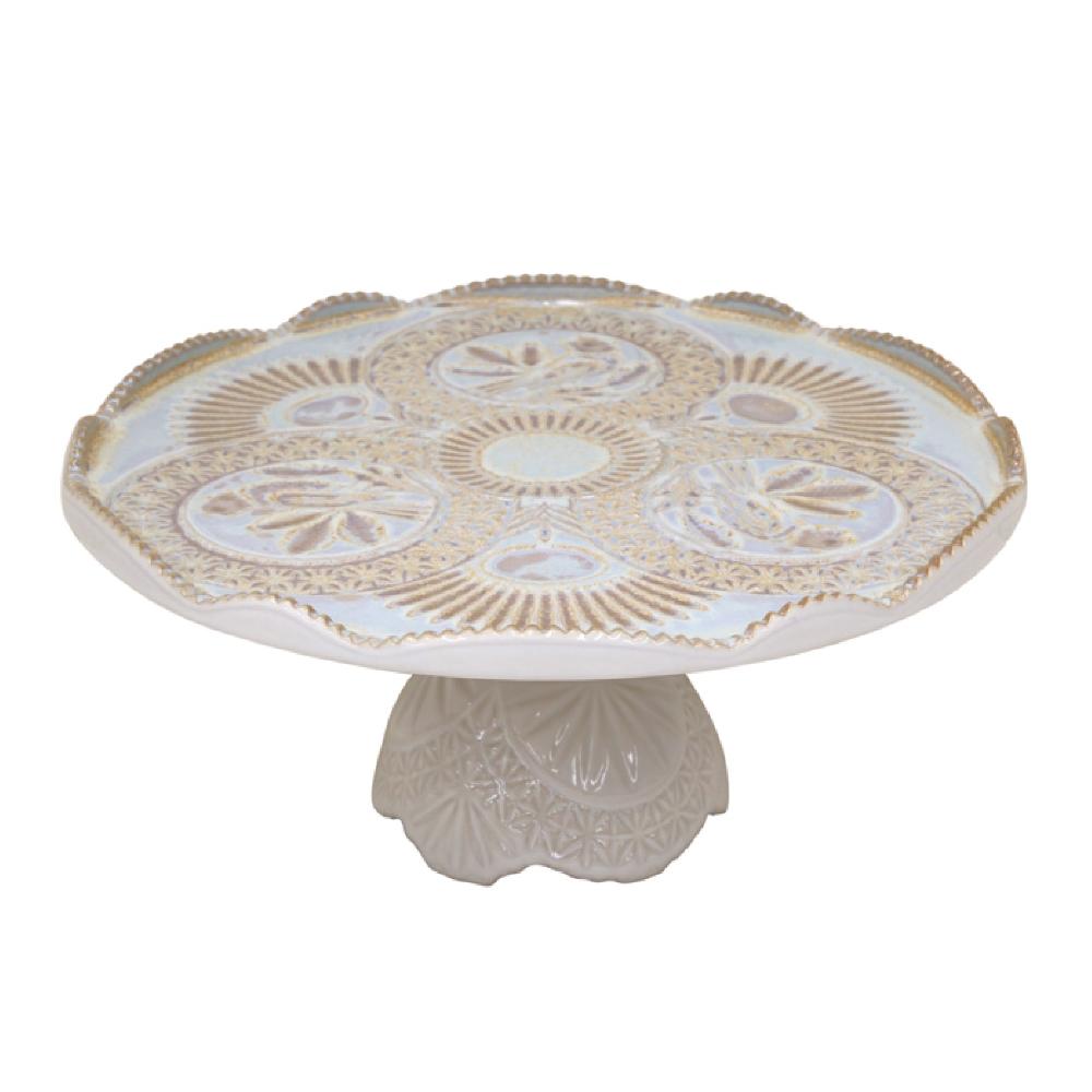 Costa Nova Footed Plate Cristal