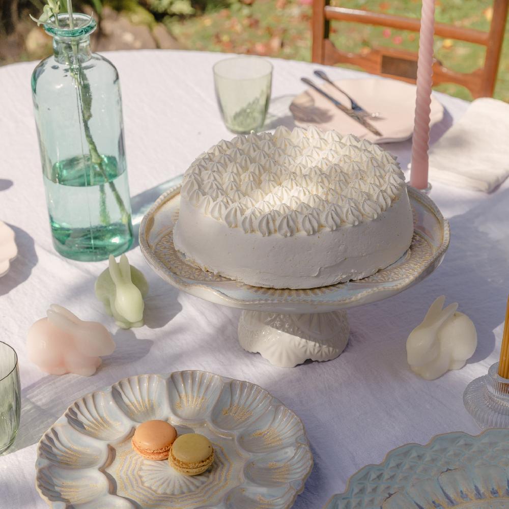 Costa Nova Footed Plate Cristal