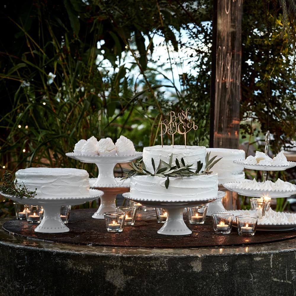 Costa Nova Large Footed Plate Pearl