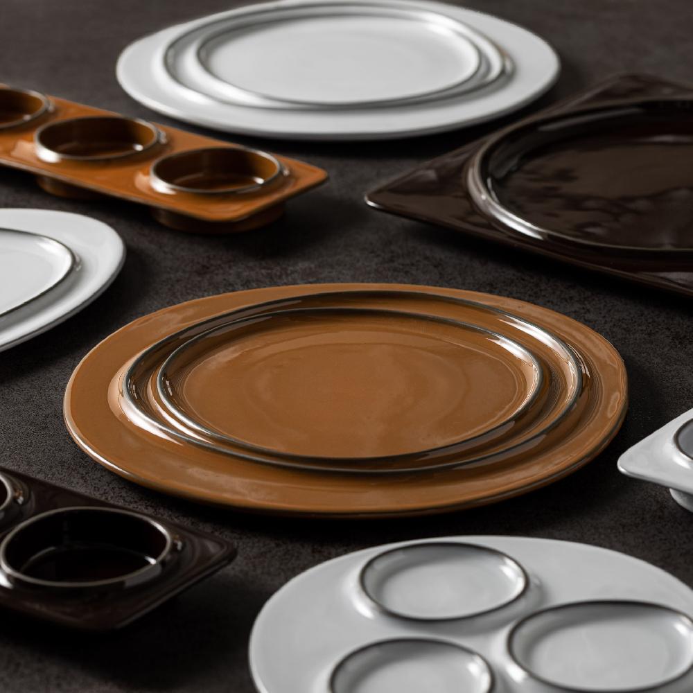 Costa Nova Round Dinner Plate Âmbar