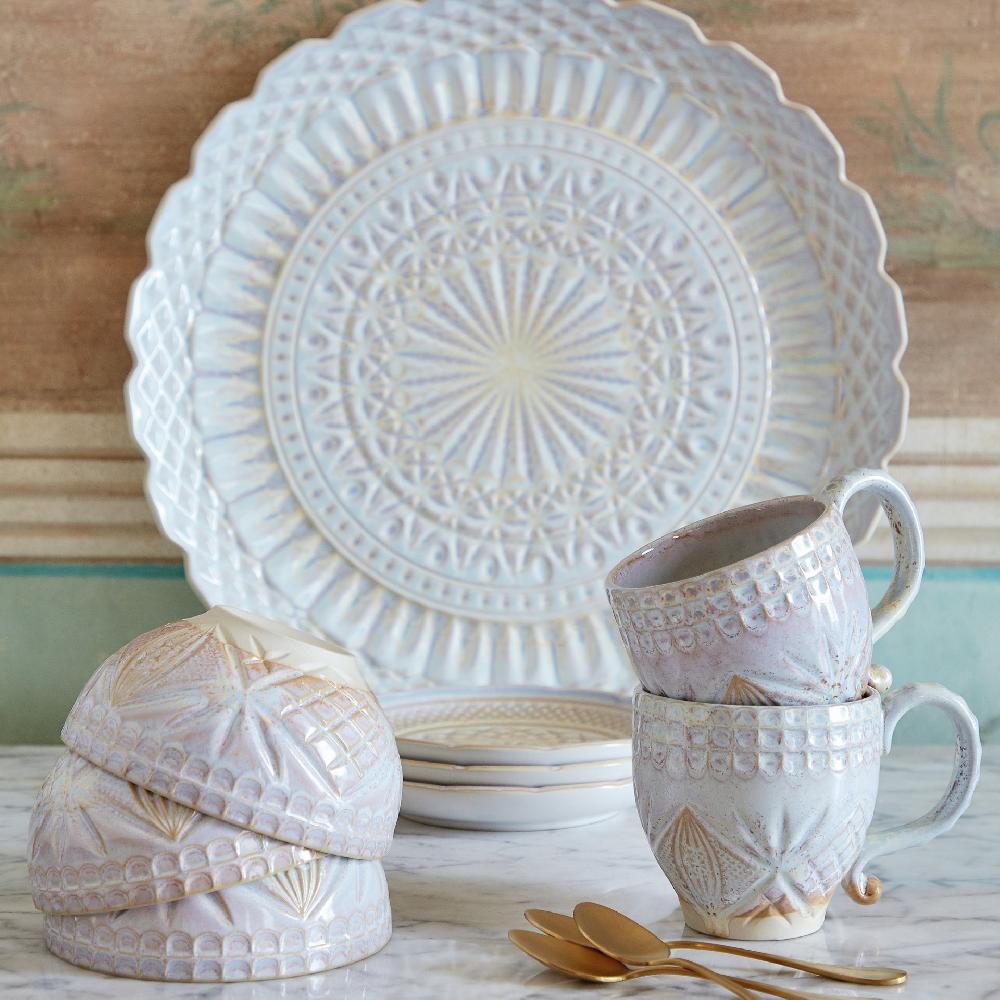 Costa Nova Round Platter Cristal