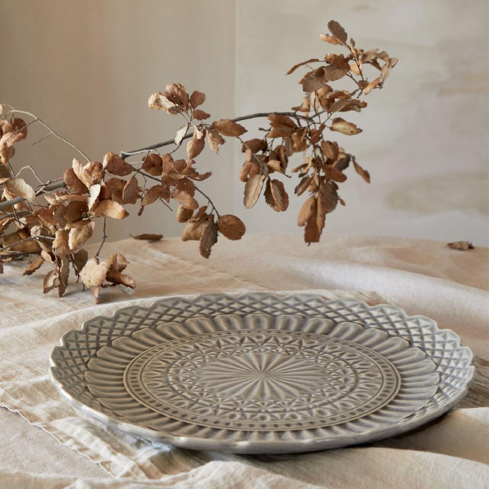 Costa Nova Round Platter Cristal