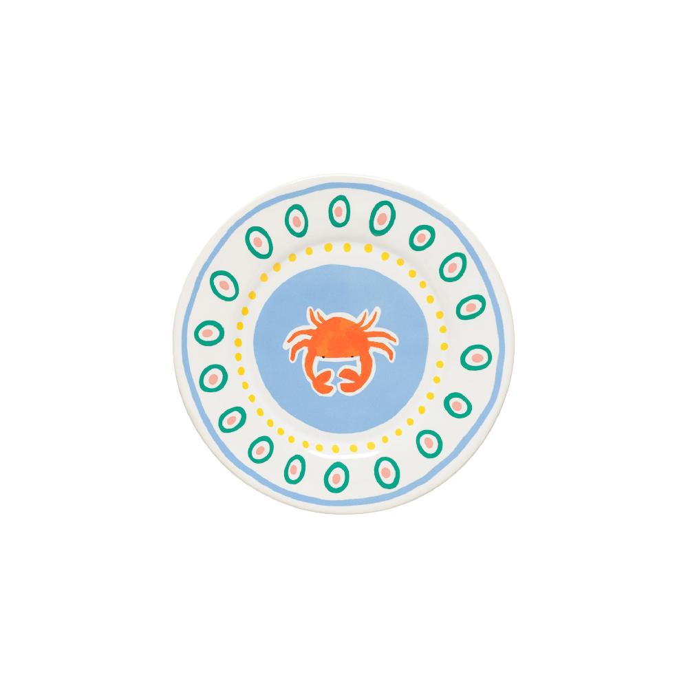 costa nova Salad / Dessert Plate Crab Summer Bliss