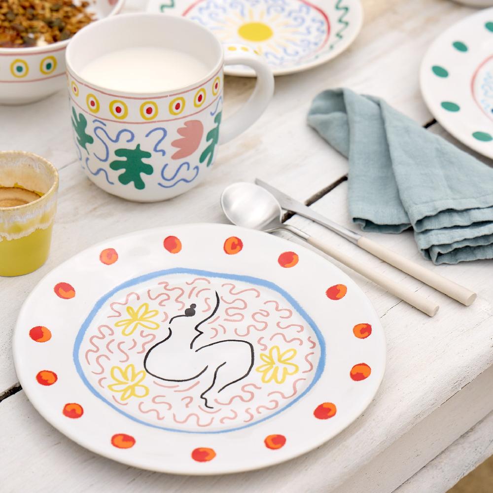 Costa Nova Salad / Dessert Plate Lady Summer Bliss