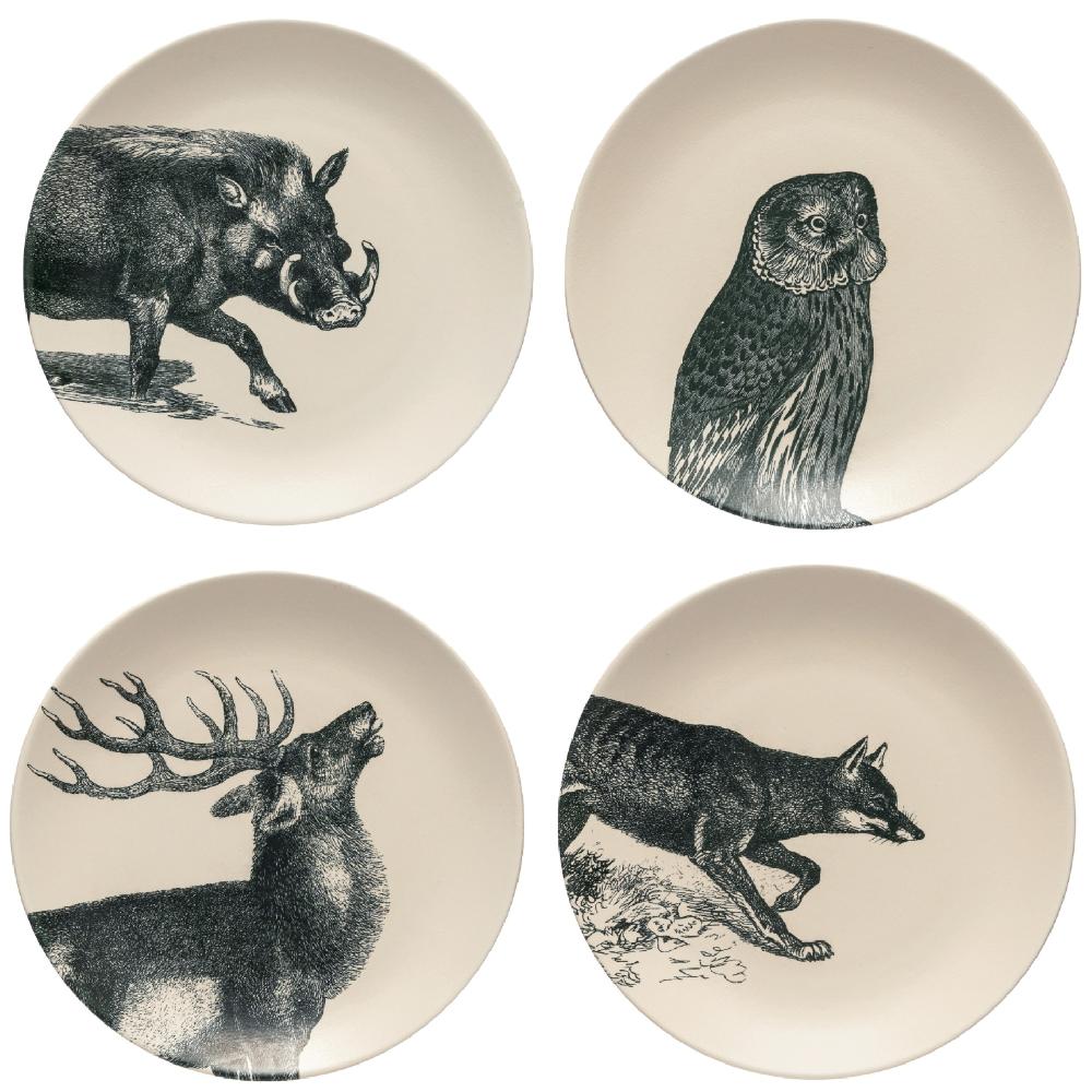 costa nova Set 4 Salad Plates Fauna - Elements