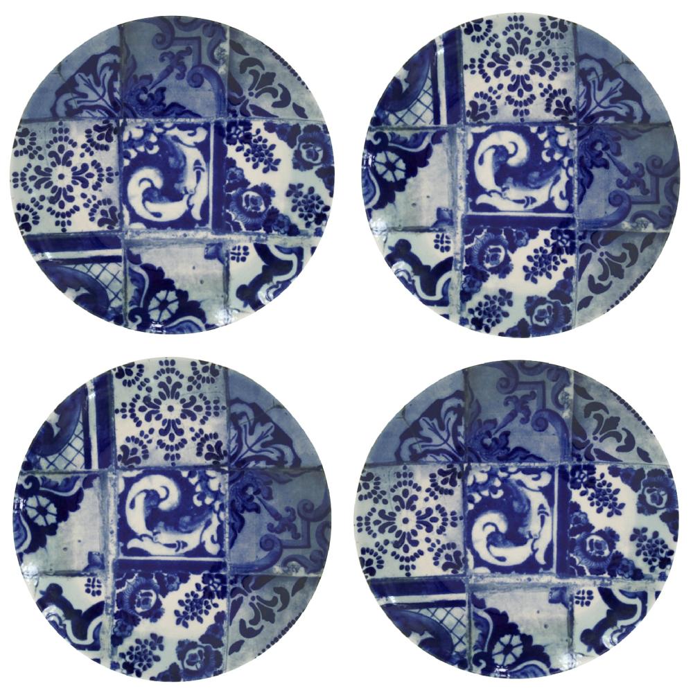 costa nova Set 4 Salad Plates Lisboa