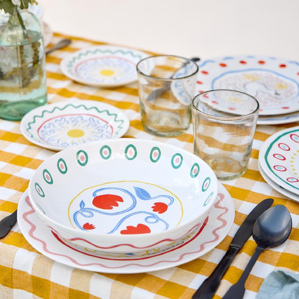 Costa Nova Soup / Pasta Bowl Tulip Summer Bliss