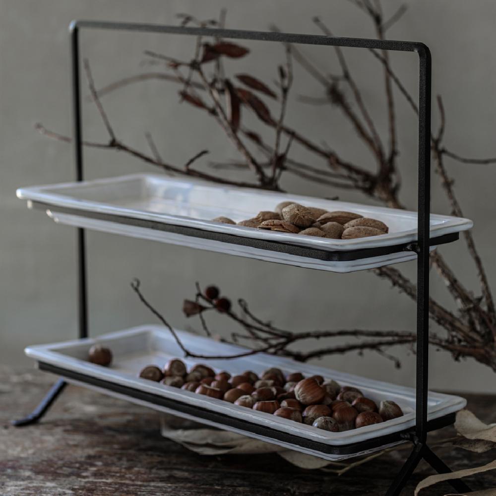 costa nova Tiered Stand with Two Trays Plano
