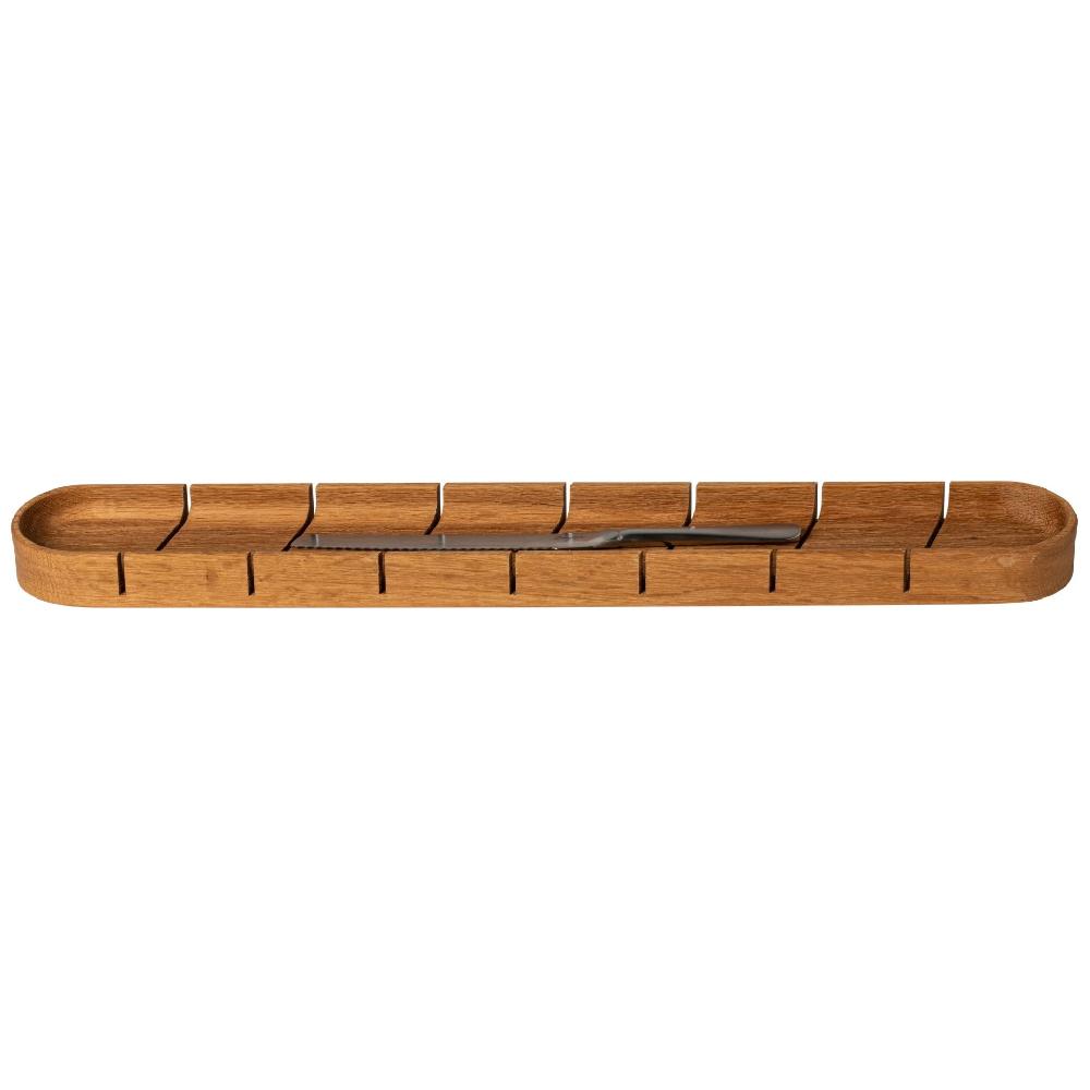 Costa Nova Gift Oak Baguette Board With Knife Pacifica By Casafina