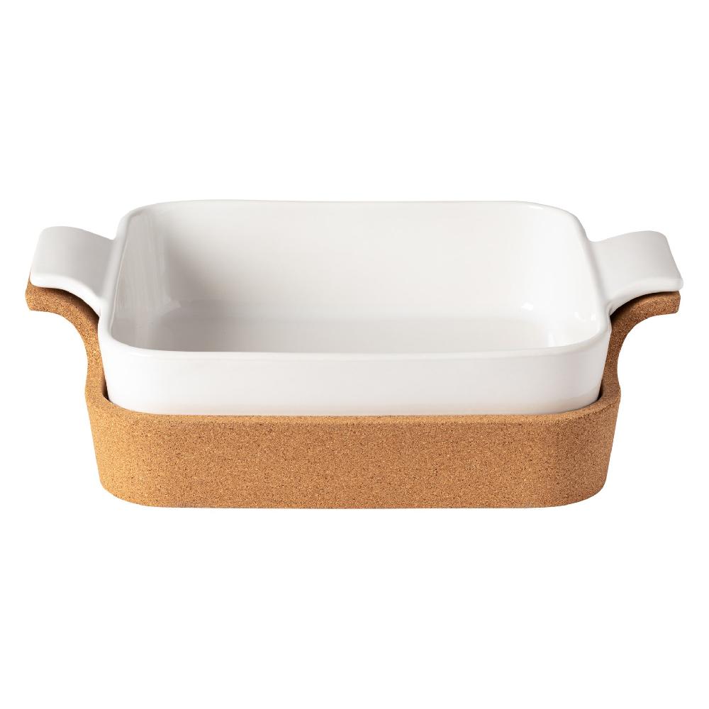 costa nova Gift Square Baker with Cork Tray Ensemble by Casafina
