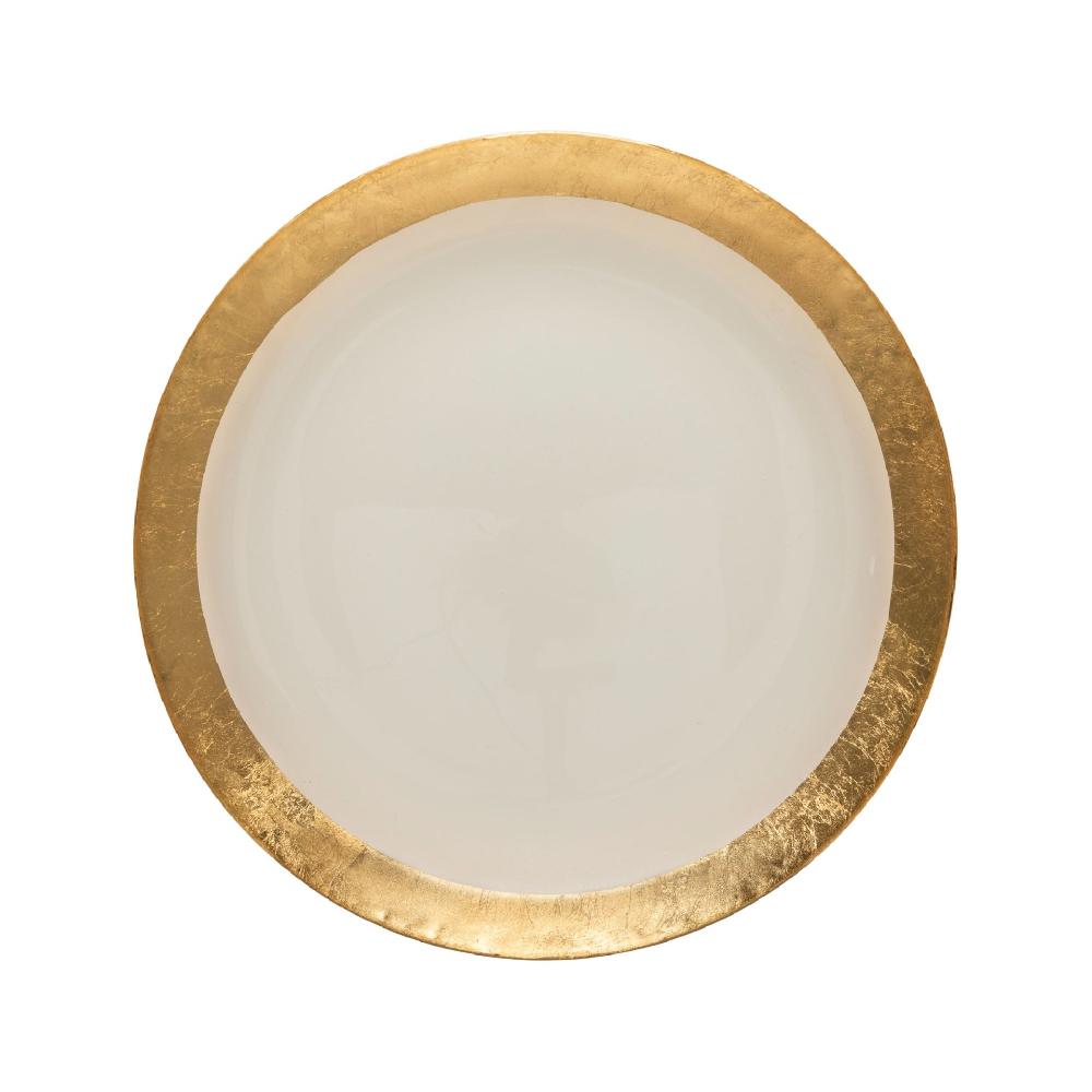 costa nova Glass Band Charger Plate Camilla by Casafina
