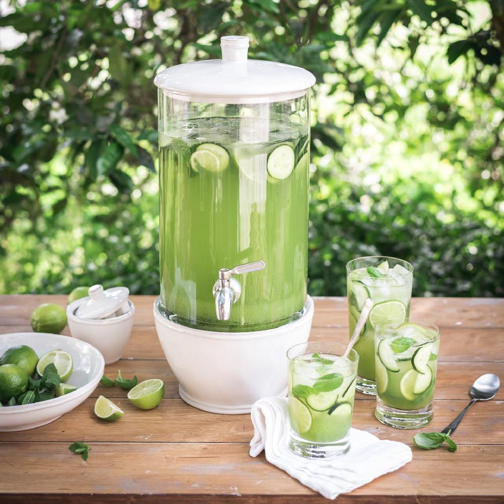 Costa Nova Glass Drink Dispenser With Stand Fontana Casafina By COSTA NOVA