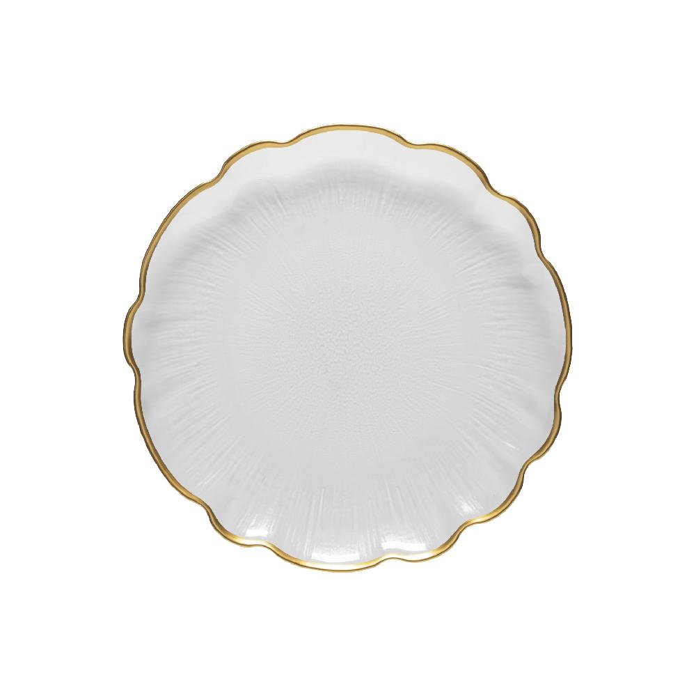 costa nova Glass Rimmed Dinner Plate Francesca by Casafina