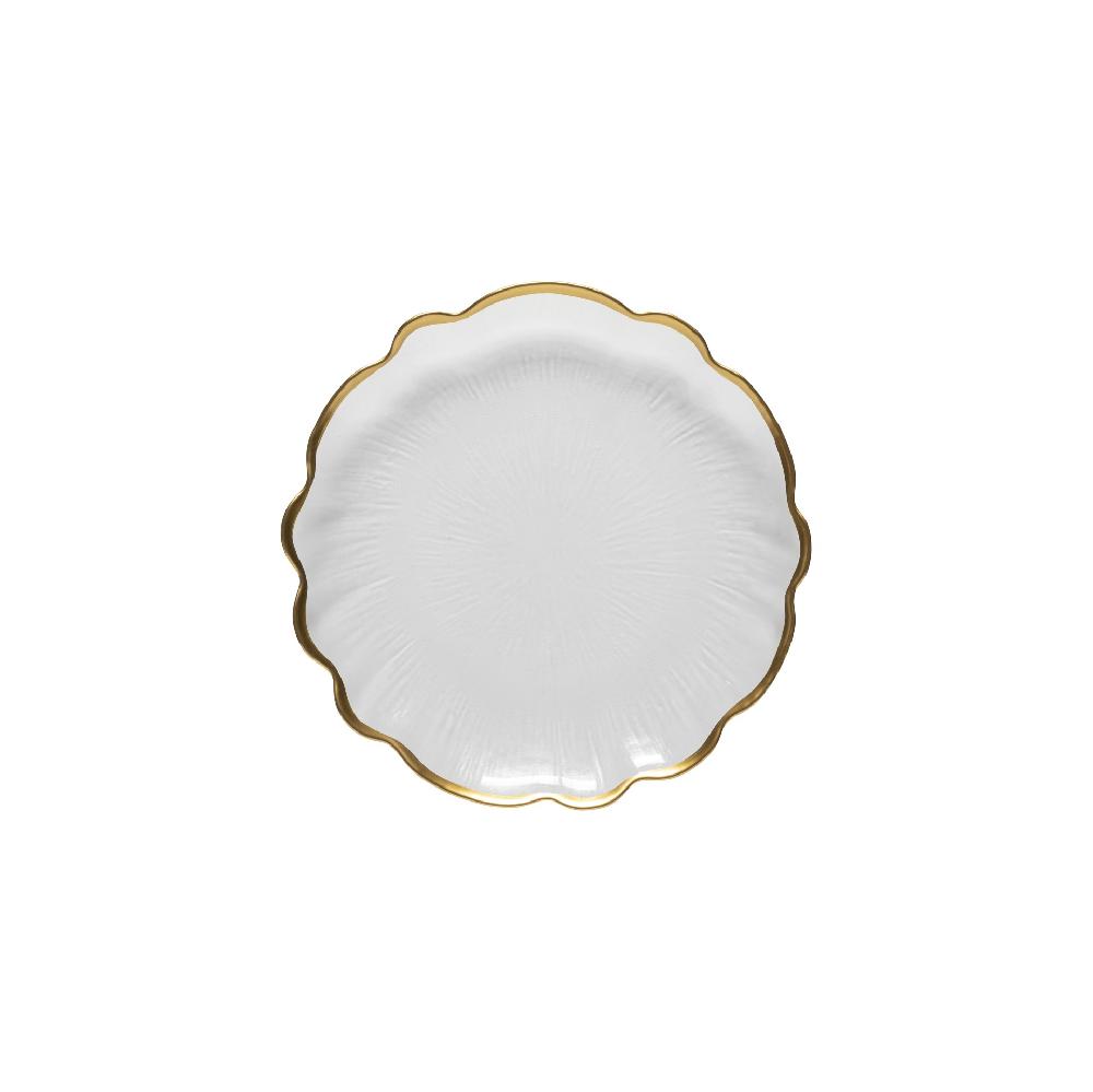 costa nova Glass Rimmed Salad Plate Francesca by Casafina