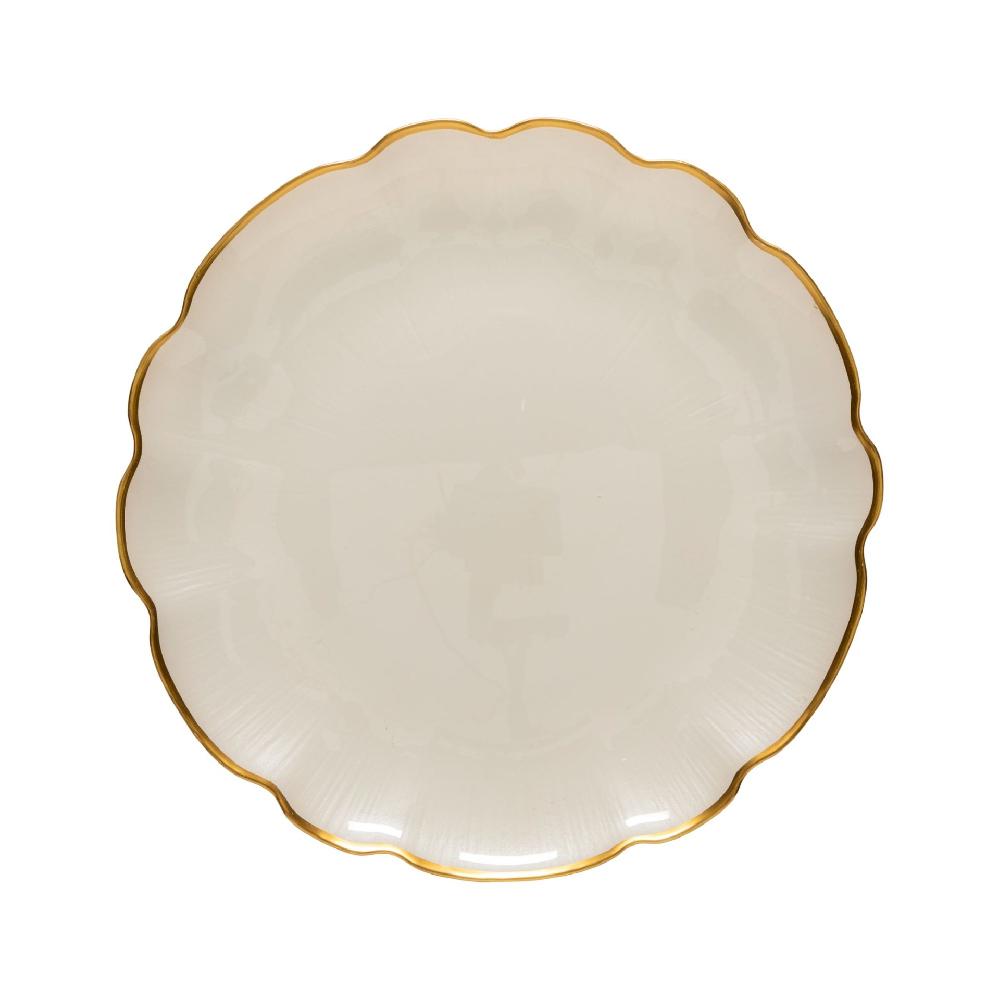 costa nova Glass Scallop Charger Plate Francesca by Casafina