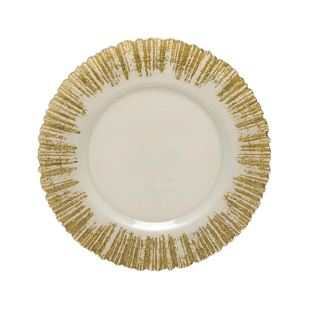 costa nova Glass Sunburst Charger Plate Gianna by Casafina