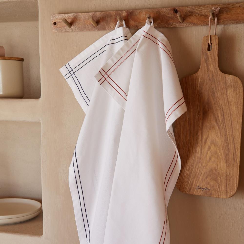 Costa Nova Kitchen Towel Embroidered 100% Cotton Alessa Casafina By COSTA NOVA