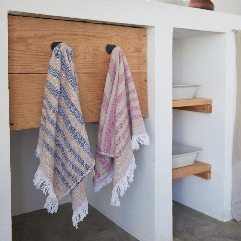 Costa Nova Kitchen Towel Terry 100% Cotton Kitchen Towels - Terry Stripes By Casafina
