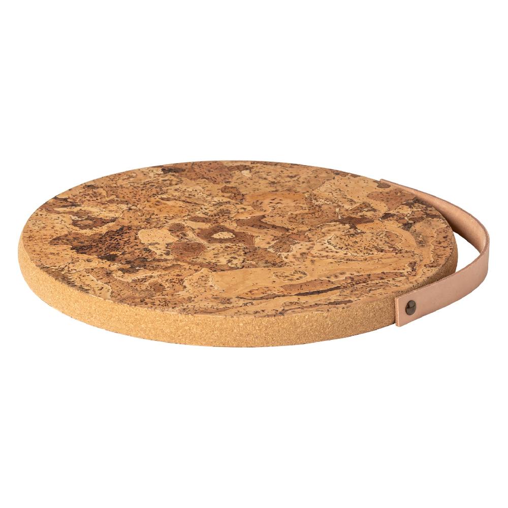 costa nova Large Cork Trivet with Leather Handle Cork Casafina by COSTA NOVA