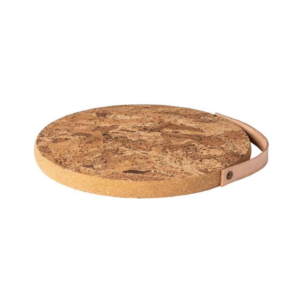 costa nova Mid Size Cork Trivet with Leather Handle Cork Casafina by COSTA NOVA