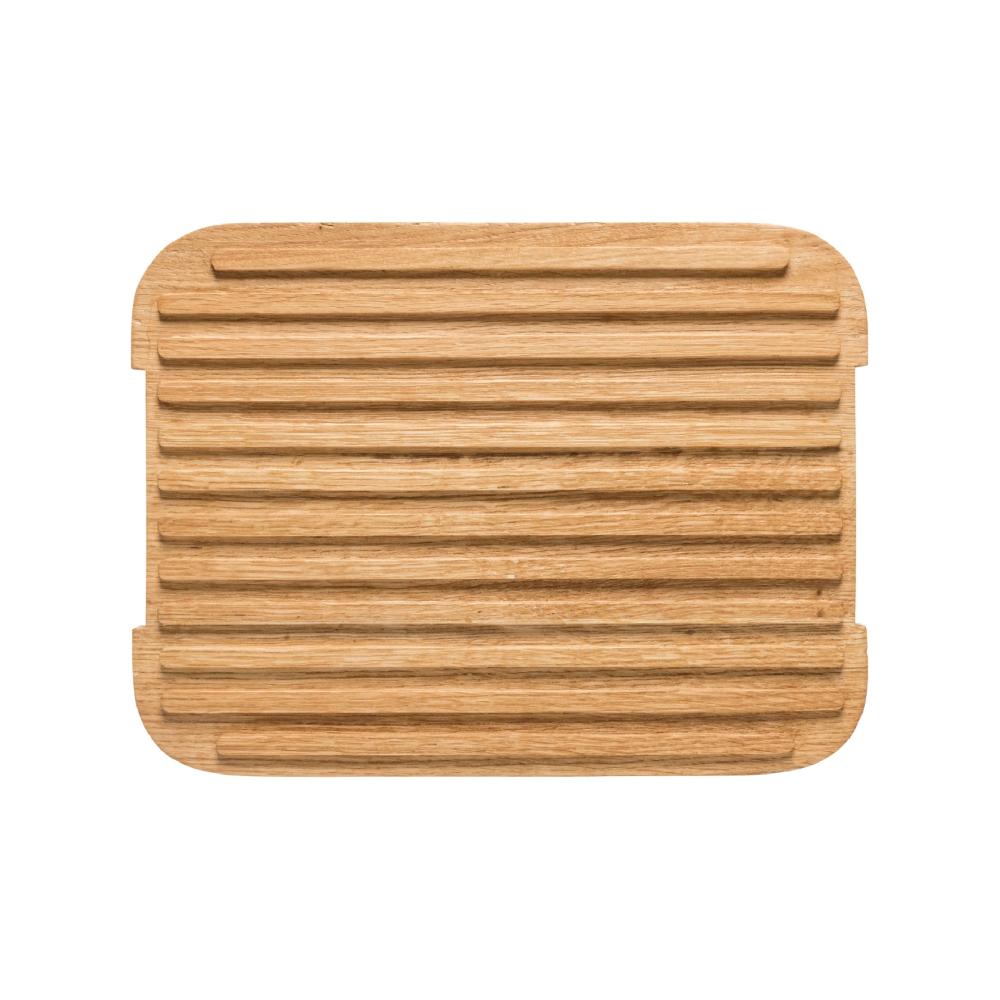 Costa Nova Oak Wood Cutting Board / Lid For Rectangular Tray Ensemble By Casafina