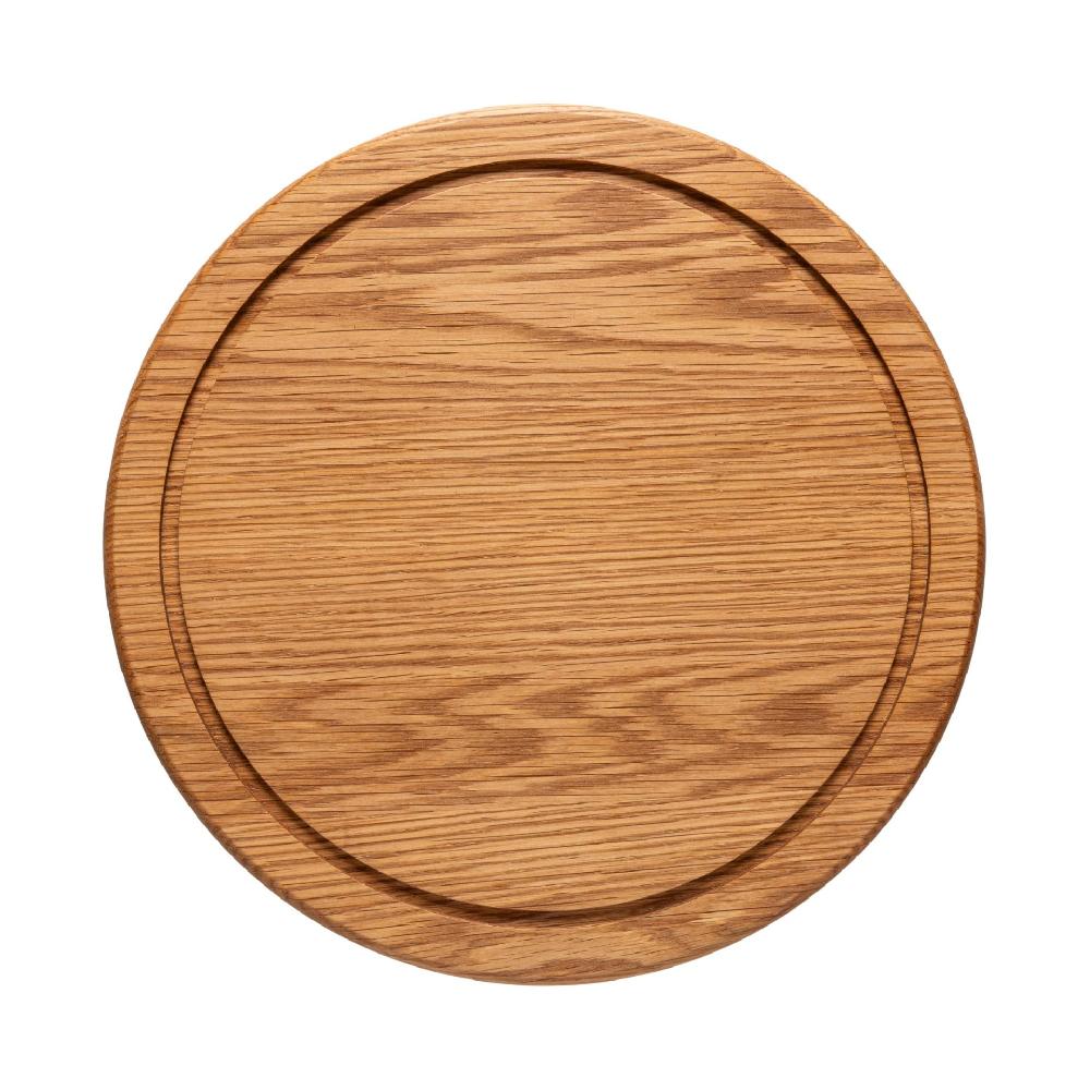 costa nova Oak Wood Round Cutting / Lid with Groove Scotia by Casafina