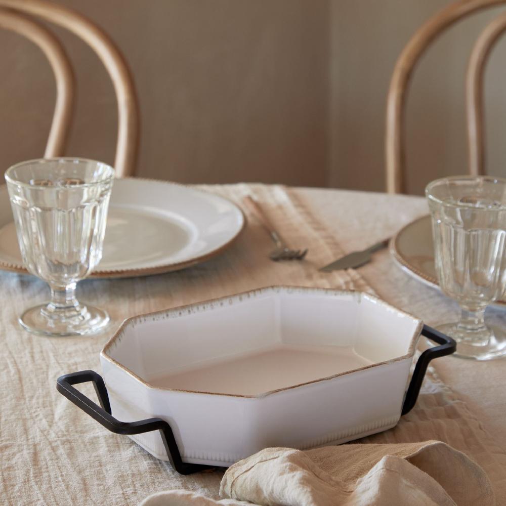 Costa Nova Octagonal Baker With Metallic Holder Luzia