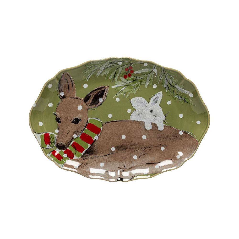 Costa Nova Oval Platter Deer Friends Casafina By COSTA NOVA