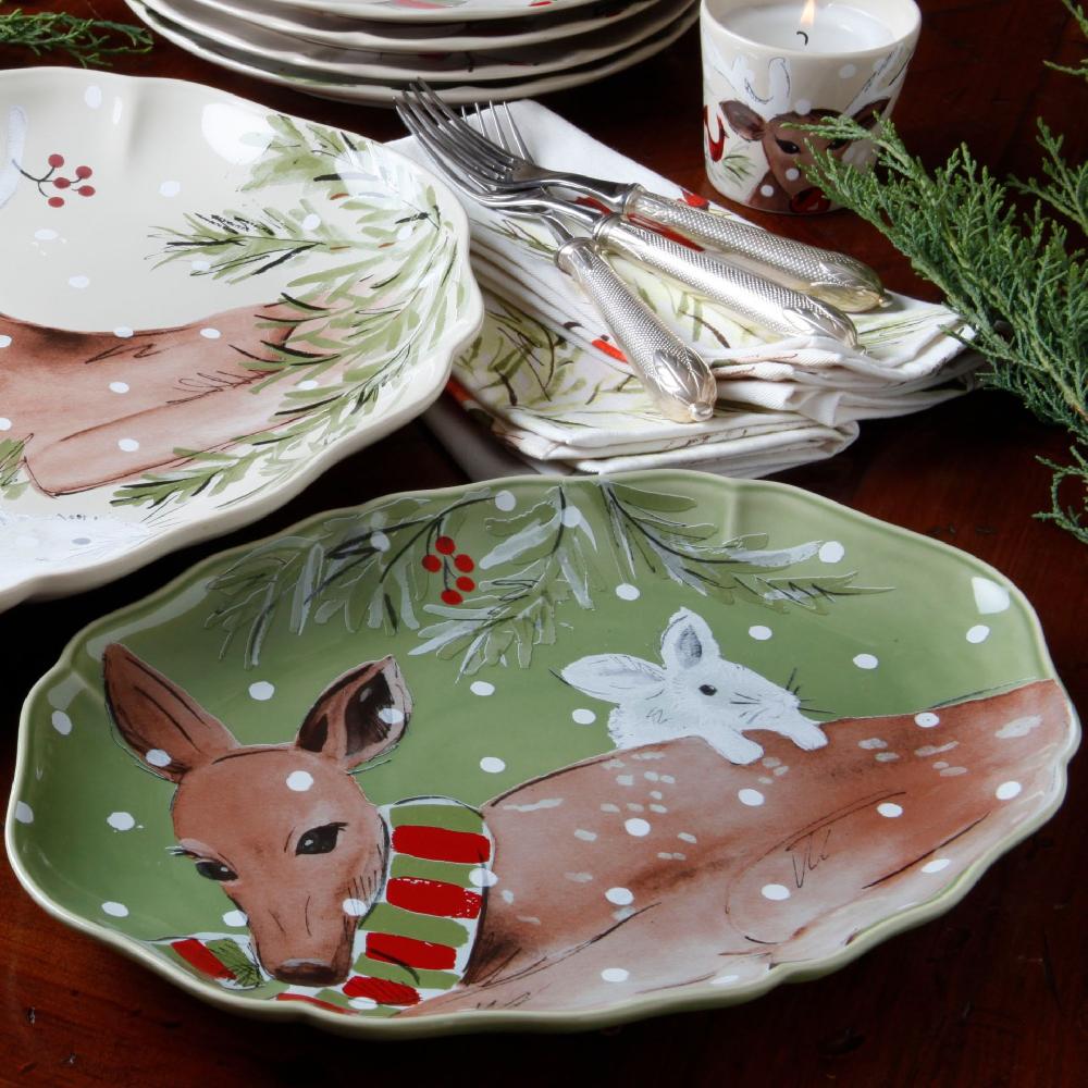 costa nova Oval Platter Deer Friends Casafina by COSTA NOVA