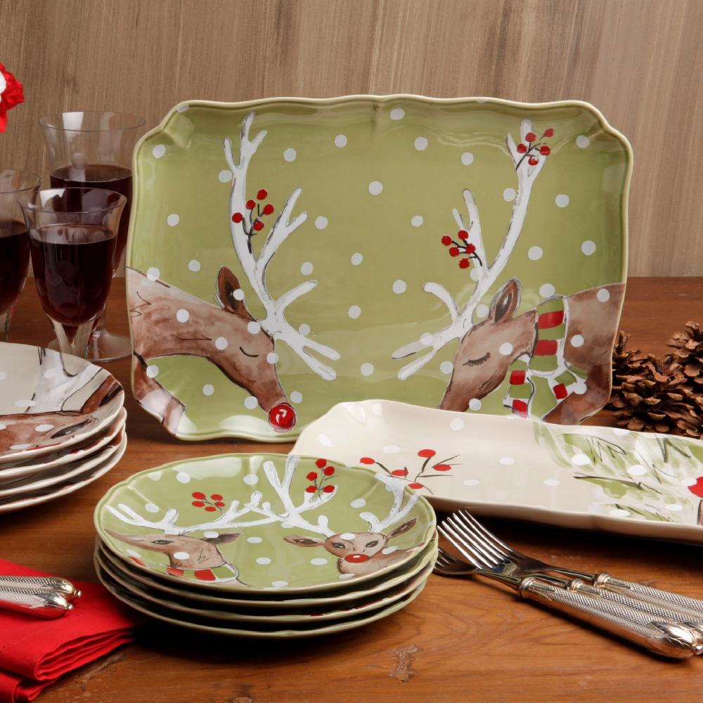 Costa Nova Rectangular Platter Deer Friends Casafina By COSTA NOVA