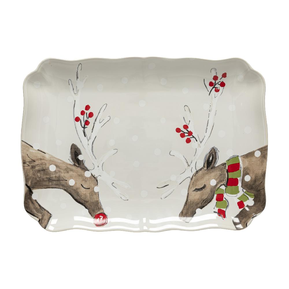 costa nova Rectangular Platter Deer Friends Casafina by COSTA NOVA