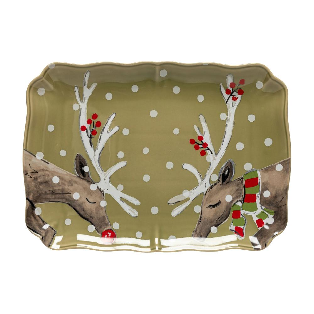 costa nova Rectangular Platter Deer Friends Casafina by COSTA NOVA