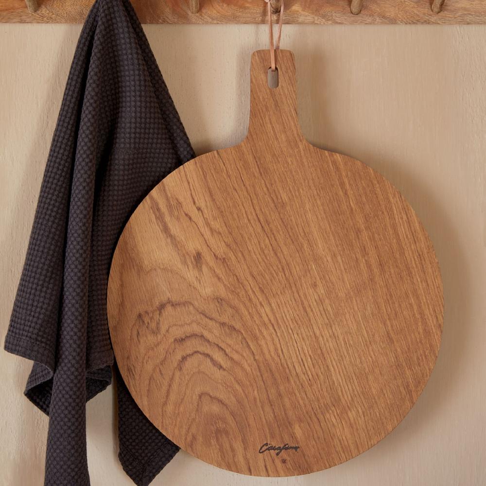 Costa Nova Round Oak Wood Cutting / Serving Board Oak Wood Boards By Casafina