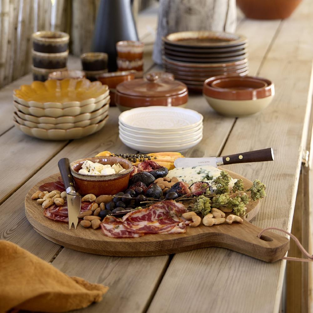 Costa Nova Round Oak Wood Cutting / Serving Board Oak Wood Boards By Casafina