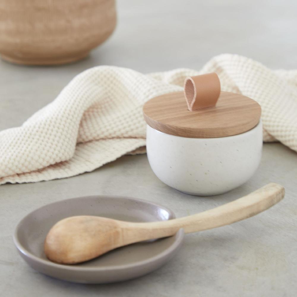 Costa Nova Salt Cellar With Wood Lid Pacifica Casafina By COSTA NOVA