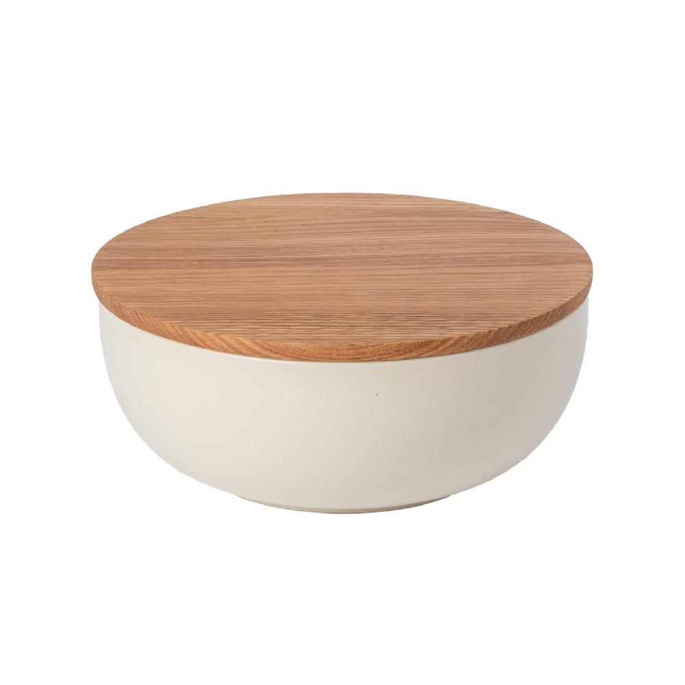 Costa Nova Serving Bowl With Oak Wood Lid / Cutting Board Pacifica By Casafina