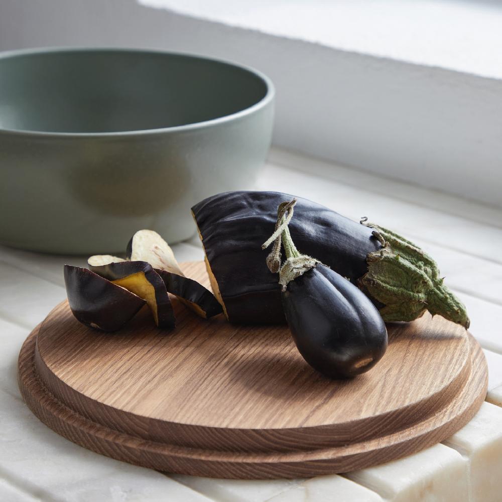 Costa Nova Serving Bowl With Oak Wood Lid / Cutting Board Pacifica By Casafina