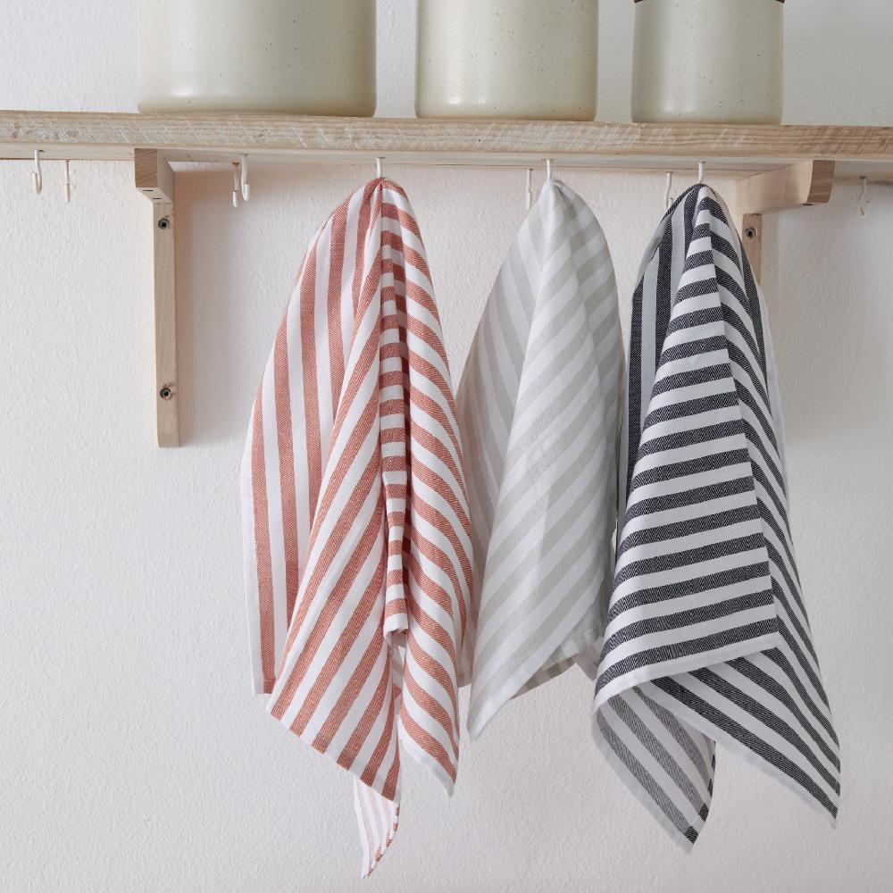 Costa Nova Set 2 Kitchen Towels Stripes Kitchen Towels - Stripes By Casafina