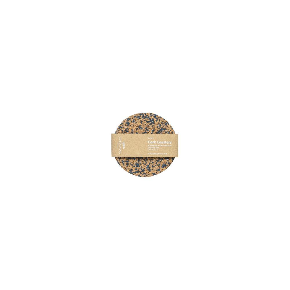 costa nova Set 4 Cork / Recycled Eva Round Coaster Cork Collection by Casafina