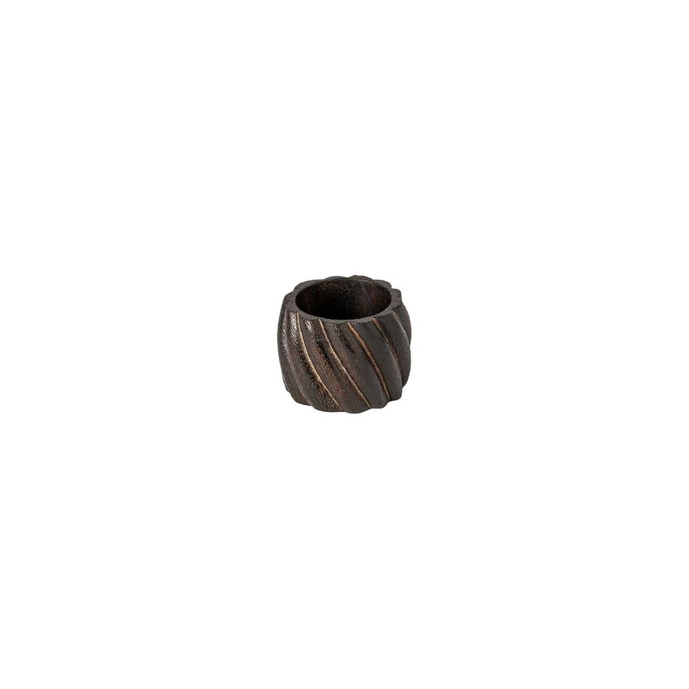 costa nova Set 4 Round Wood Napkin Rings Napkin Ring Collection - Wood