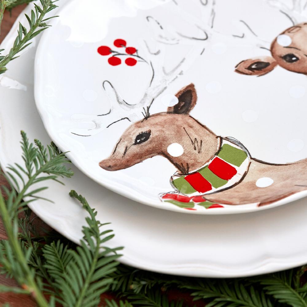 Costa Nova Set 4 Salad Plates Deer Friends Casafina By COSTA NOVA