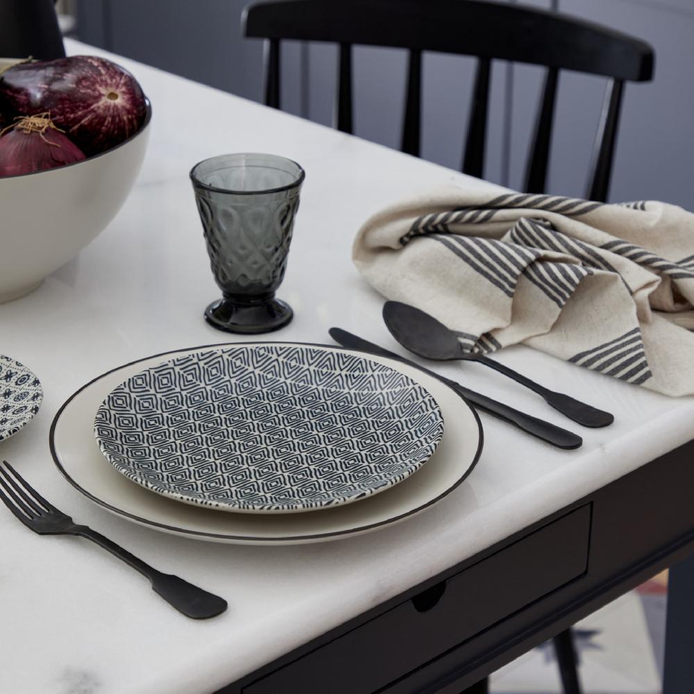 Costa Nova Set 4 Salad Plates Diamond Weave - Elements